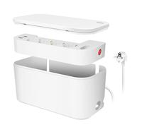 LogiLink Boîtier de câbles avec multiprise, 5 prises, blanc