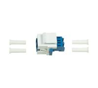 LogiLink - Boîtier modulaire (couplage) - LC SM X 2 - blanc, bleu
