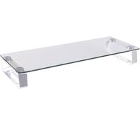 LogiLink BP0027 Réhausseur de moniteur Plage daltitude: 8 cm (max) aluminium, transparent(e), blanc