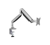 LogiLink BP0042 Support Bureau Aluminium pour Écran 13-32" (33-81.3cm), VESA 75x75/100x100, Charge Max. 9kg, Inclinaison ±90°, Pivot ±90°, Montage Pince/Boulon