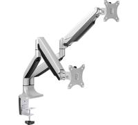 LogiLink Support de table BP0043 pour 2 écrans 33–81,3 cm (13–32'') argent réglable, inclinable