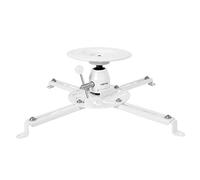 LogiLink BP0056 Support pour vidéoprojecteur et projecteur jusqu'à 25 kg, Longueur du Bras 135 mm, Blanc