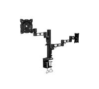 LogiLink BP0074 Support Bureau 2 Écrans 13"-26" (33-66cm) Noir, VESA 75x75/100x100mm, Inclinaison ±90°, Pivot 180°, Charge Max. 5kg, Montage Pince