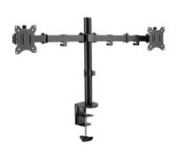 LogiLink BP0098 Support de Bureau en Aluminium pour 2 écrans LCD LED OLED 17-32" 360° Longueur du Bras 454 mm