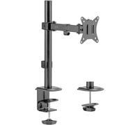 LogiLink BP0171 simple Support de table pour écran noir rotatif, réglable en hauteur, inclinable, rotatif, mobile