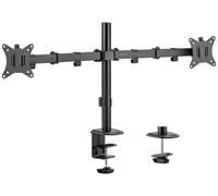 LogiLink Bras pour double écran Longueur de bras : 376 mm noir avec pince de table