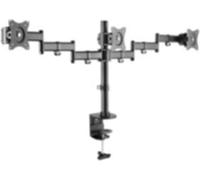 LogiLink - Kit de montage - bras réglable - pour 3 écrans LCD - acier pressé à froid solide - Taille d'écran : 13"-27" - montrable sur bureau Noir G