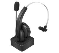 LogiLink BT0059 casque Sans fil Arceau Bureau/Centre d'appels Bluetooth Socle de chargement Noir