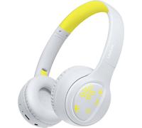 LogiLink BT0073BL Casque supra-auriculaire Bluetooth, filaire bleu clair, jaune pliable, limitation de volume