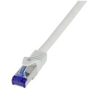 LogiLink C6A012S RJ45 CAT 6a S/FTP 0.25 m Grey Pack of 1
