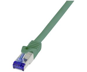 LogiLink C6A015S RJ45 Câble réseau, câble patch CAT 6a S/FTP 0.25 m vert