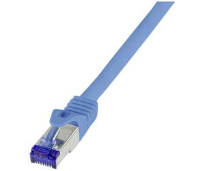 LogiLink C6A016S RJ45 CAT 6a S/FTP 0.25 m bleu