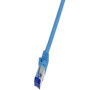 LogiLink C6A016S RJ45 CAT 6a S/FTP 0.25 m Blue Pack of 1