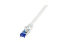 LogiLink C6A111S Câble Réseau Cat6a S/FTP 20m RJ-45 LSZH Cuivre 10GBase-T 500MHz AWG26/7 Blanc a, Blindage Connecteur, Résistant au Feu