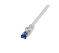 LogiLink C6A142S Câble Réseau Cat6a S/FTP (S-STP) 50m Gris RJ-45 Mâle/Mâle, Conducteur Cuivre, LSZH, 10GBase-T, 500 MHz, AWG26/7