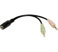 LogiLink CA0020 CA0020 Jack audio Adaptateur [1x Jack femelle 3.5 mm - 2x Jack mâle 3.5 mm] noir