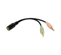 LogiLink CA0020 Jack audio Adaptateur [1x Jack femelle 3.5 mm - 2x Jack mâle 3.5 mm] noir