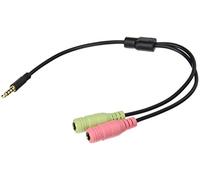 LogiLink CA0021 Jack audio Adaptateur [1x Jack mâle 3.5 mm - 2x Jack femelle 3.5 mm] noir