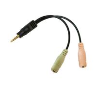 LogiLink CA0021 Jack audio Adaptateur [1x Jack mâle 3.5 mm - 2x Jack femelle 3.5 mm] noir