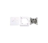 LogiLink CA1003 boitier de prise de courant Type F Argent, Blanc