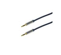 Logilink Câble connecteur Audio 3.5 stéréo coudée Droit 1,00m