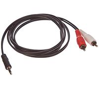 LogiLink CA1042 Câble Acoustique mâle 3,5 mm/2 x Cinch mâle 1,5 m Noir