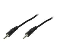 LogiLink CA1050 Câble Acoustique 2 x 3,5 mm mâle stéréo 2 m Noir