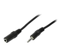 LogiLink CA1054 Câble Acoustique 3,5 mm mâle/Femelle 3 m Noir
