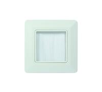 LogiLink CA1071 W Plaque Murale pour Sortie de câble ou 80 x 80 mm avec Brosse de Protection Blanc 80 x 80 mm