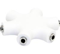 LogiLink CA1088 Jack audio Adaptateur [3x Jack femelle 3.5 mm - 3x Jack femelle 3.5 mm] blanc