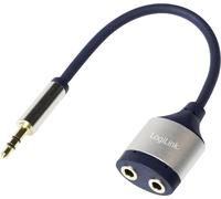 LogiLink CA1100 Kabel Jack audio Adaptateur [1x Jack mâle 3.5 mm - 2x Jack femelle 3.5 mm] noir