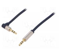 LogiLink Câble audio, 2 x jack mâle 3,5 mm, 3 m, coudé