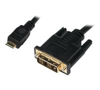 LogiLink - Câble adaptateur - liaison simple - DVI-D mâle pour 19 pin mini HDMI Type C mâle - 2 m