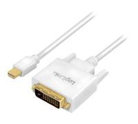 LogiLink Câble adaptateur Mini DisplayPort - DVI, blanc