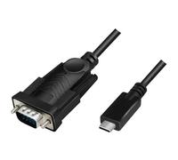 LogiLink série Adaptateur [1x USB 2.0 type C mâle - 1x SUB-D mâle 9 pôles] 1.2 m noir