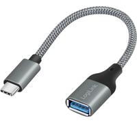 LogiLink Câble adaptateur USB 3.2 USB-C mâle-USB-A femelle gris foncé