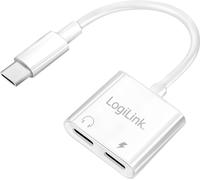 LogiLink Câble adaptateur USB-C - 2x USB-C 150 mm blanc