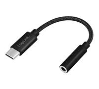 LogiLink Câble adaptateur USB-C - jack, 130 mm, noir