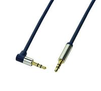 LOGILINK CA11150 - Câble audio, fiche jack 3,5 mm 3 broches vers fiche 90°, métal,