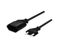 LogiLink Câble d'alimentation Euro CEE 7/16 fiche à prise 1m Noir