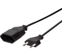 LogiLink Câble d'alimentation Euro CEE 7/16 fiche à prise 1m Noir