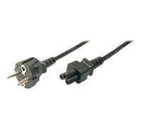 LogiLink - Câble d'alimentation - power CEE 7/7 (M) pour IEC 60320 C5 - CA 250 V - 1.8 m - moulé - noir Noir G