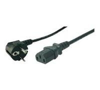 Câble de raccordement LogiLink alimentation [1x Prise mâle coudée + contact de protection - 1x Secteur mâle C13] 3.00 m noir