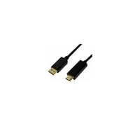 LOGILINK CV0126 - Câble avec fiche DisplayPort 1.2 vers HDMI A, 4K/30 Hz, 1 m, noi