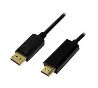 LogiLink Câble de connexion DisplayPort 1.2 - HDMI 1.4 5,0 m noir