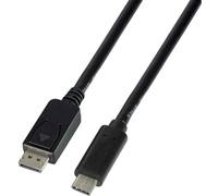 LogiLink Câble de connexion USB-C - DisplayPort, 1,8 m, noir