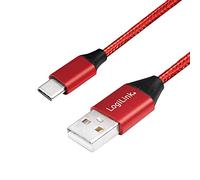 Logilink Câble de raccordement 2.0 (type A) vers (type C) rouge, 0,3 m