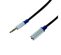 LogiLink Câble de raccordement Audio Premium Noir Rallonge 1,5 m Schwarz