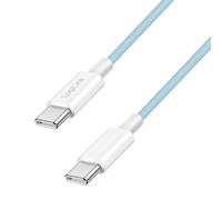 Logilink Câble de raccordement USB 2.0 type C, C (mâle) vers C (mâle) avec gaine en nylon, 60 W, bleu, 1,5 m