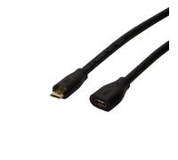 LogiLink Câble d'extension Micro USB 2.0 5,0 m noir